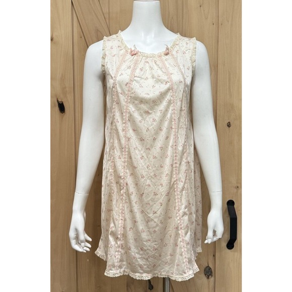Vintage Nightgown Pajamas Floral Flowers - Picture 4 of 14